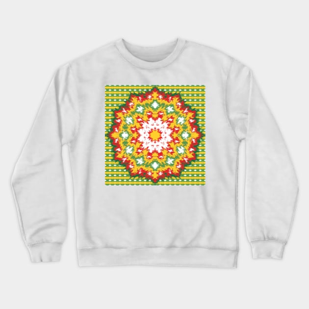 Mandala Spring Embossed Ikat Crewneck Sweatshirt by justrachna